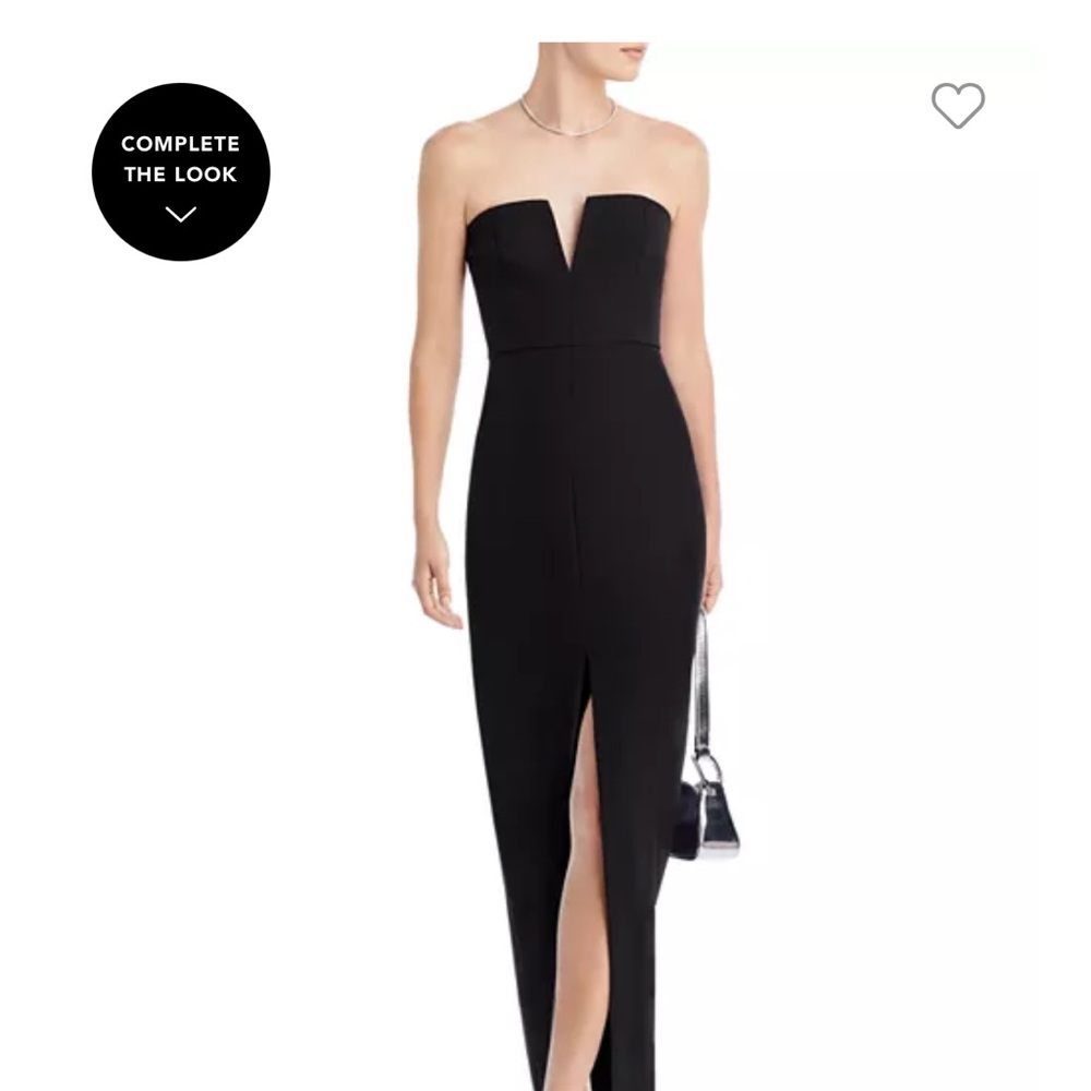 BcBG strapless crepe gown